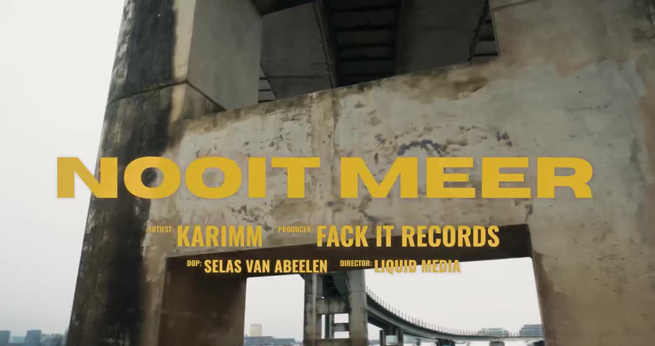 Nooit Meer muziekvideo voor Karimm